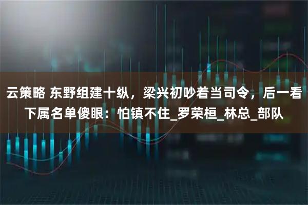 云策略 东野组建十纵,梁兴初吵着当司令,后一看下属名单傻眼:怕镇不住_罗荣桓_林总_部队